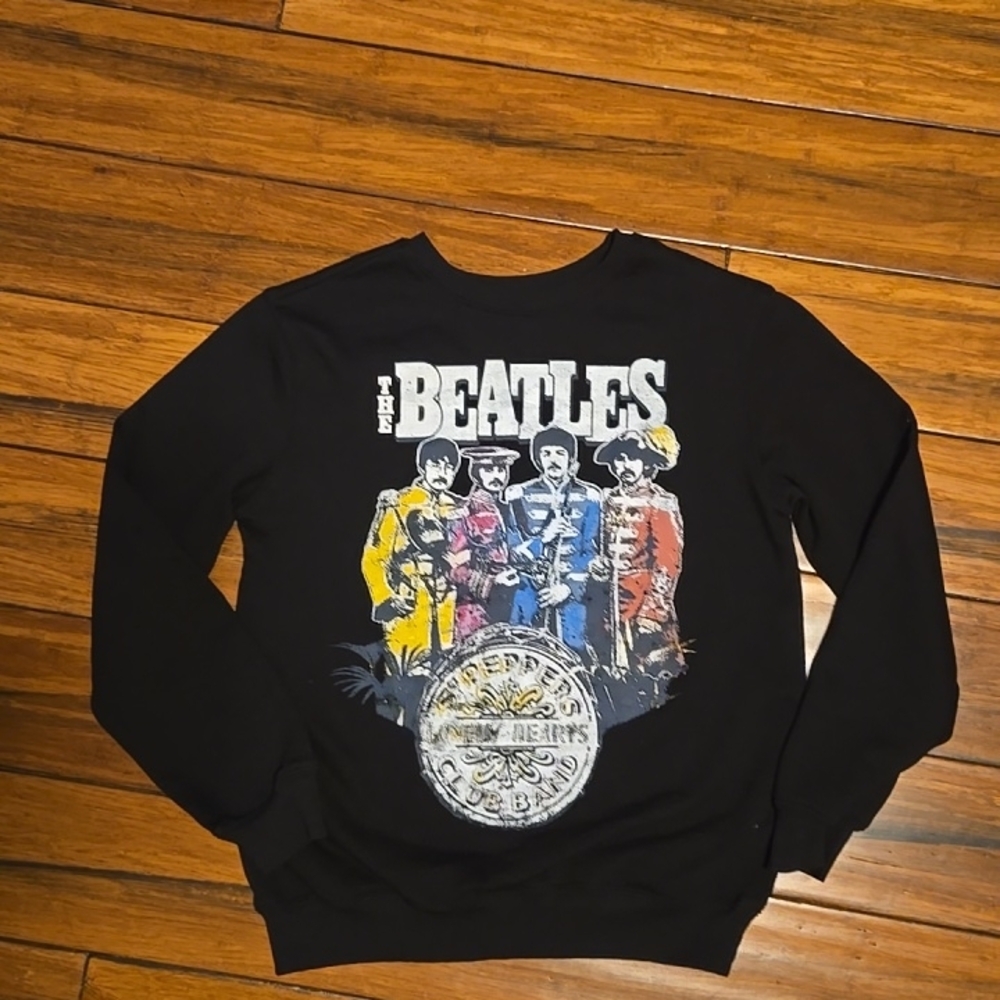 The Beatles Black Graphic Sweater‎